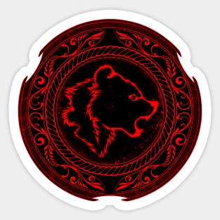 Viking bear warrior berserker shield Sticker